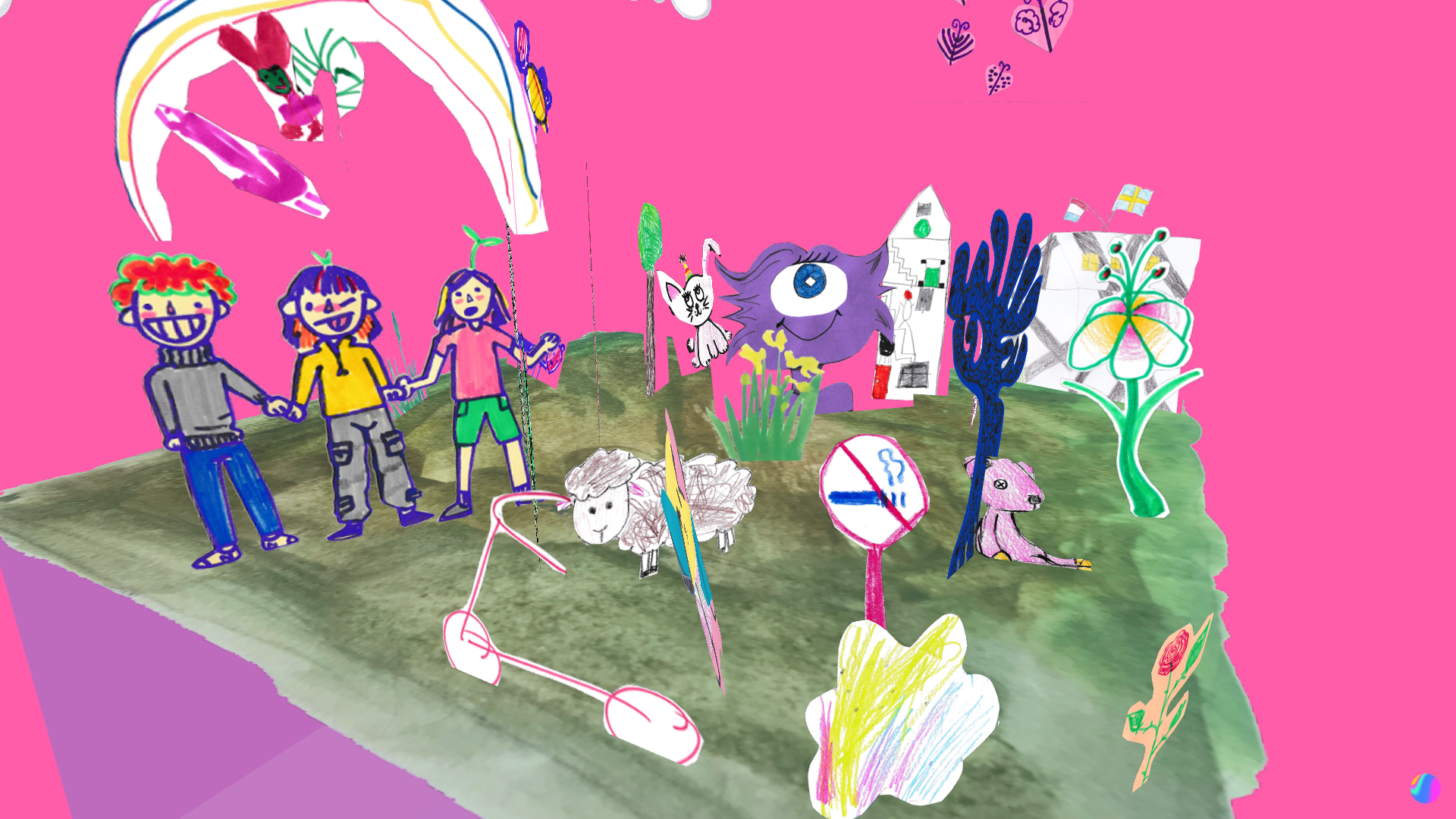 Digital Landscape - website interface showing the digital landscape artwork