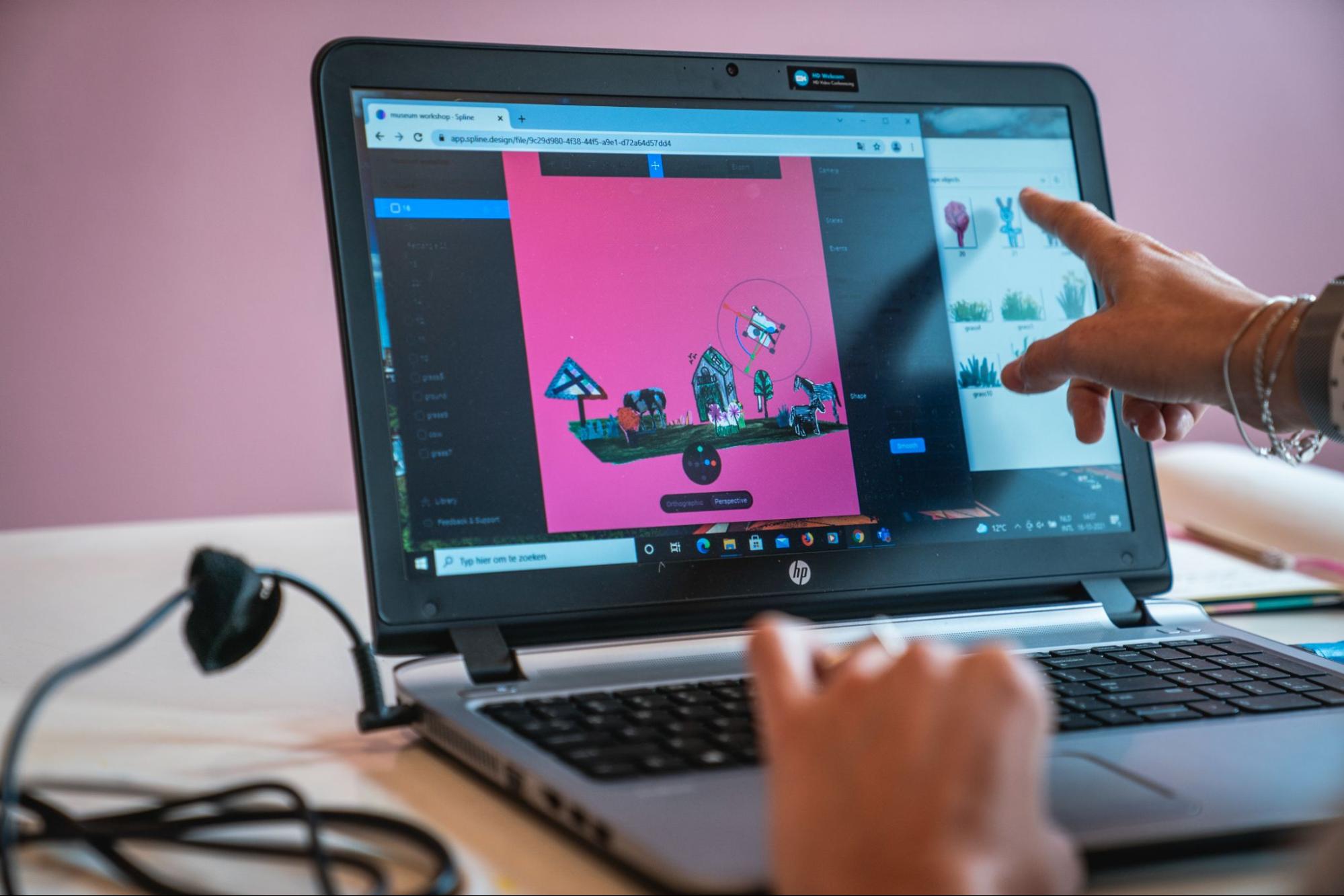 Digital Landscape - workshop participants engaging with the digital landscape activity