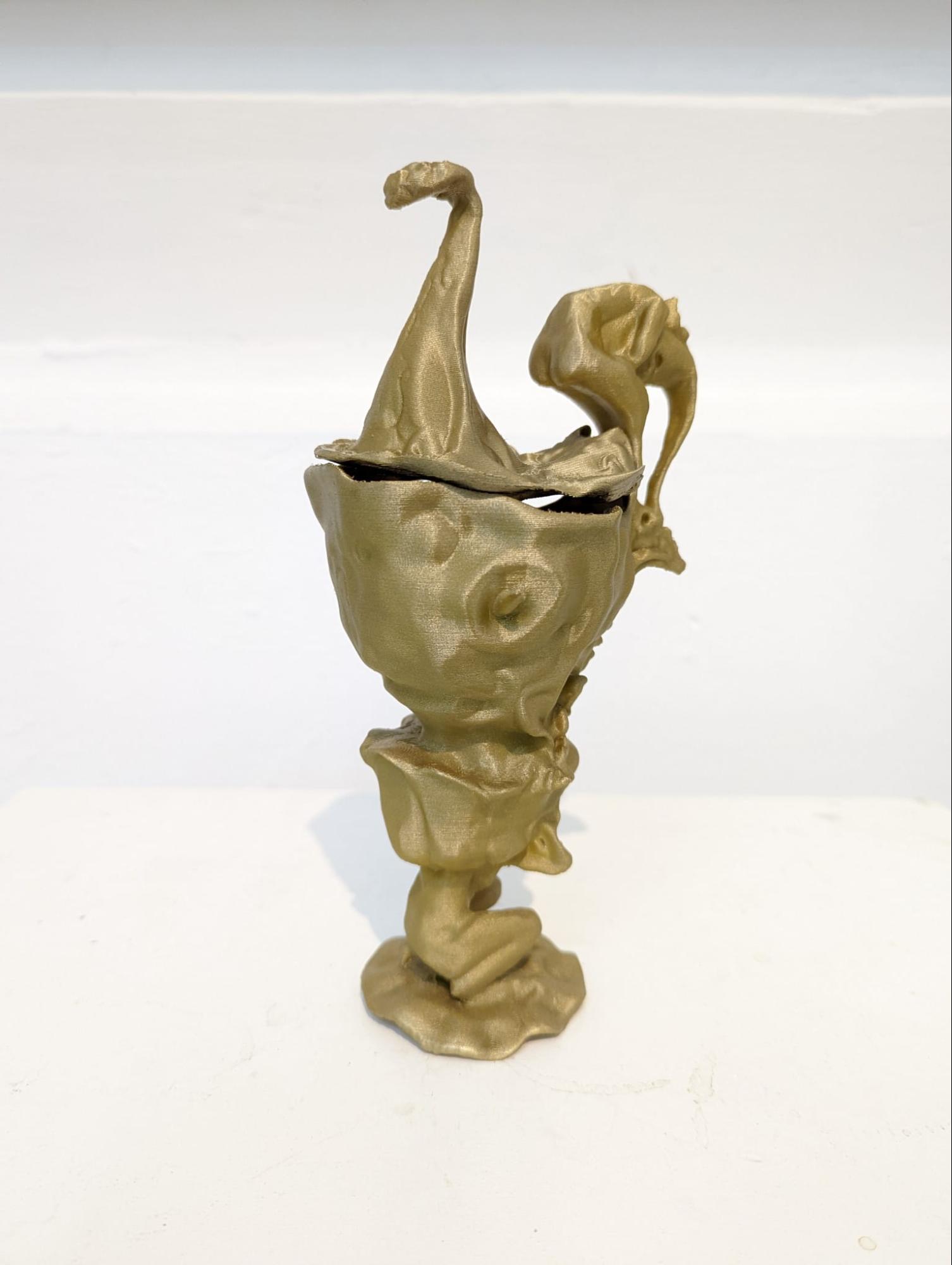 Tactile Lidded Ewer - side view highlighting the detailed texture and form